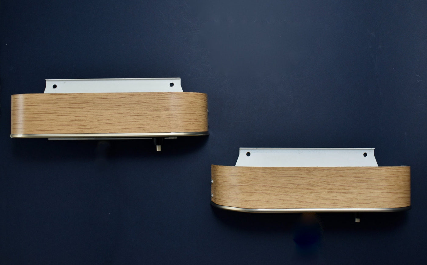 Mid Century Modern Wall Sconces Faux Wood