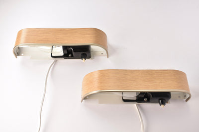 Mid Century Modern Wall Sconces Faux Wood