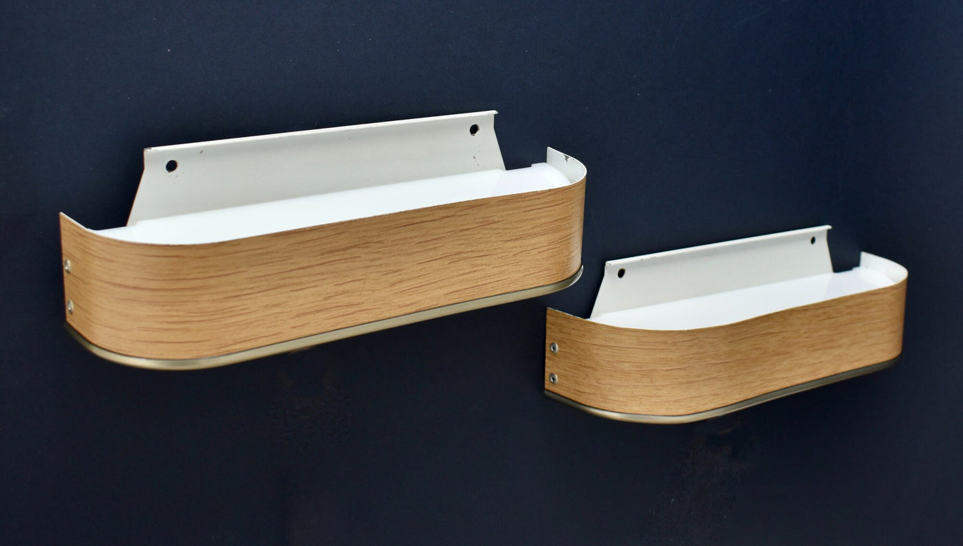 Mid Century Modern Wall Sconces Faux Wood