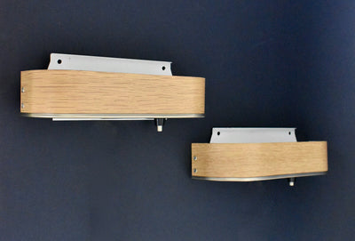 Mid Century Modern Wall Sconces Faux Wood