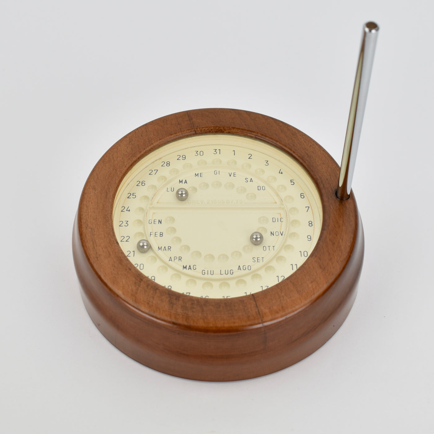 Mid Century Modern Italian Perpetual Desk Calendar