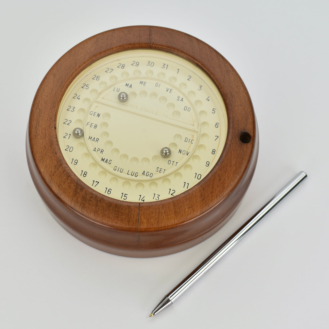 Mid Century Modern Italian Perpetual Desk Calendar