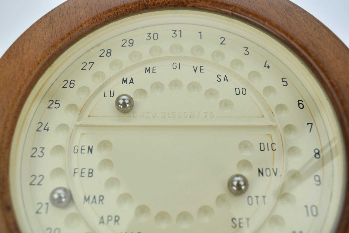 Mid Century Modern Italian Perpetual Desk Calendar