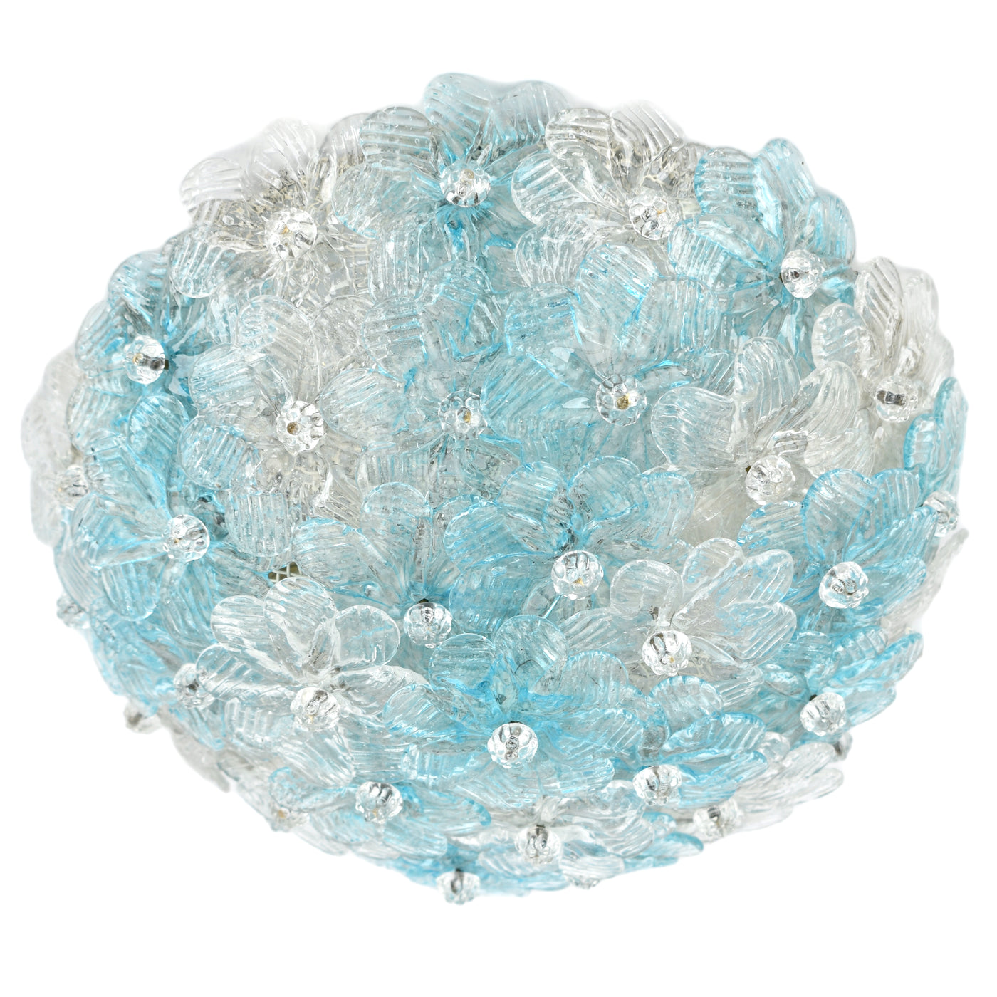 Petite Barovier Toso Flush Mount Murano Glass, 1950s