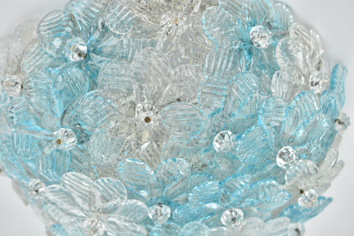 Petite Barovier Toso Flush Mount Murano Glass, 1950s