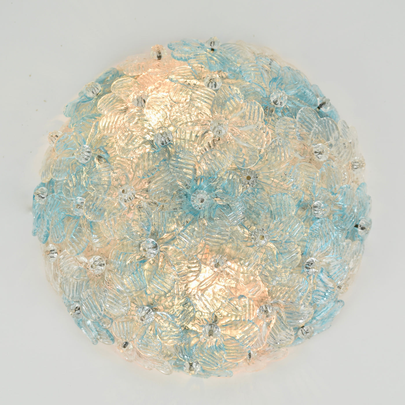 Petite Barovier Toso Flush Mount Murano Glass, 1950s