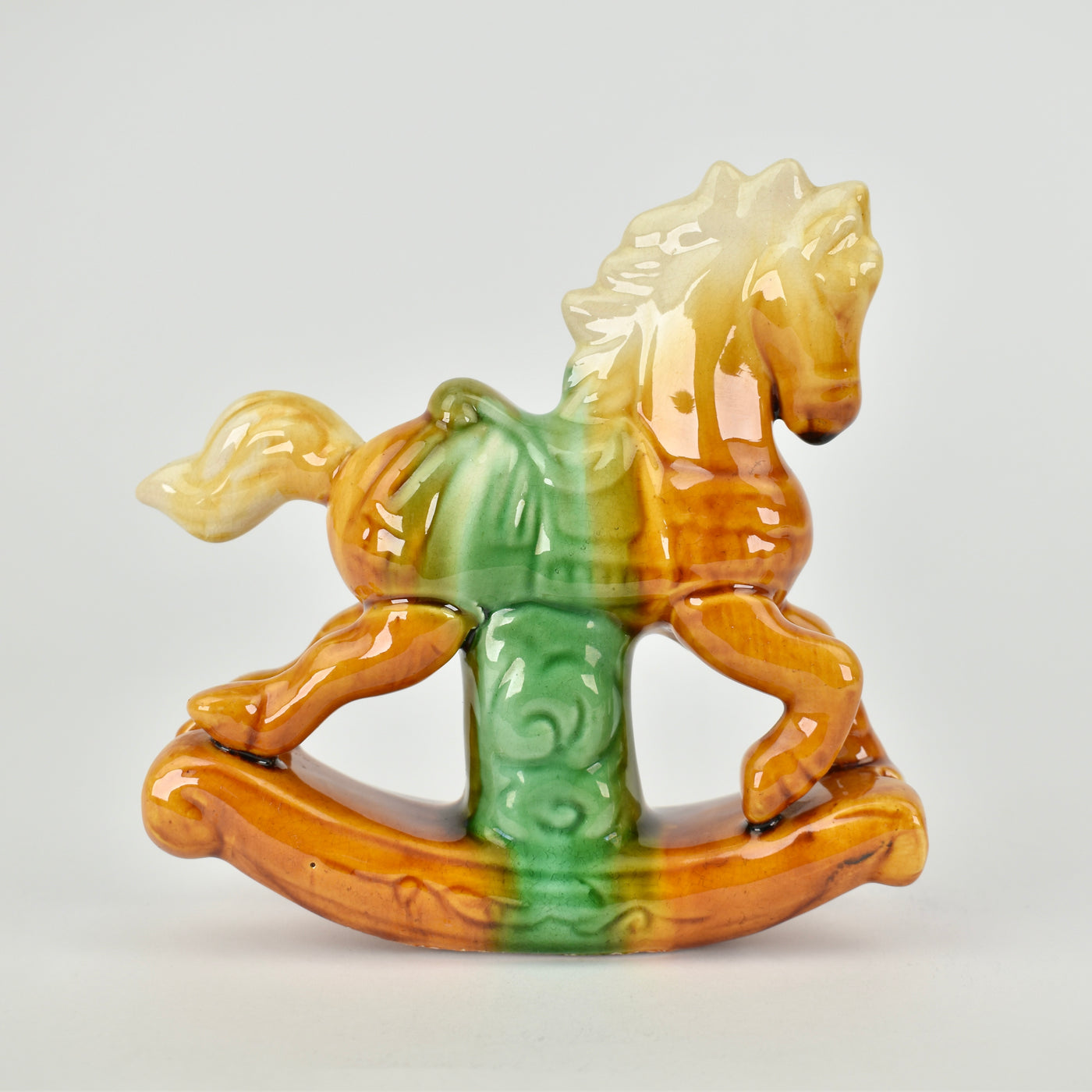 Vintage Tang Dynasty Style Rocking Horse Figurine