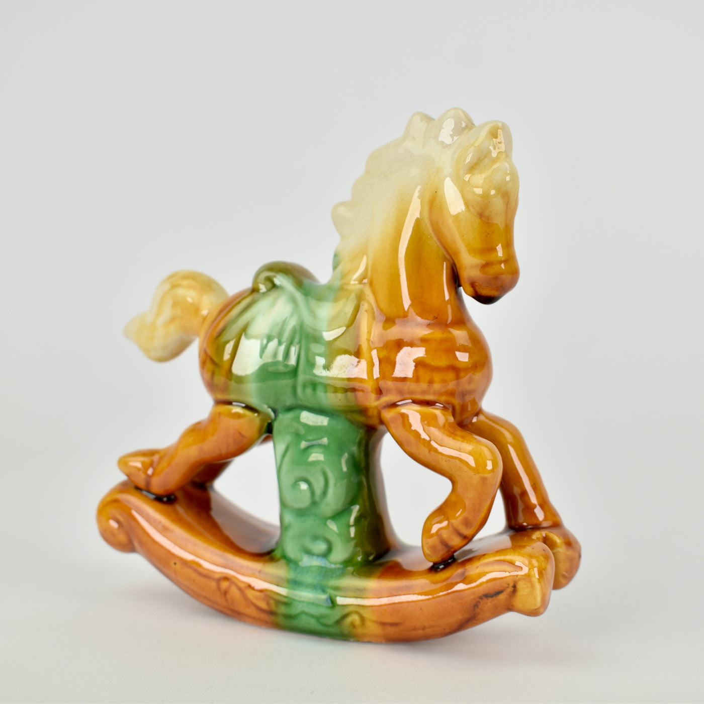 Vintage Tang Dynasty Style Rocking Horse Figurine