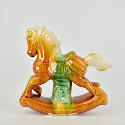 Vintage Tang Dynasty Style Rocking Horse Figurine