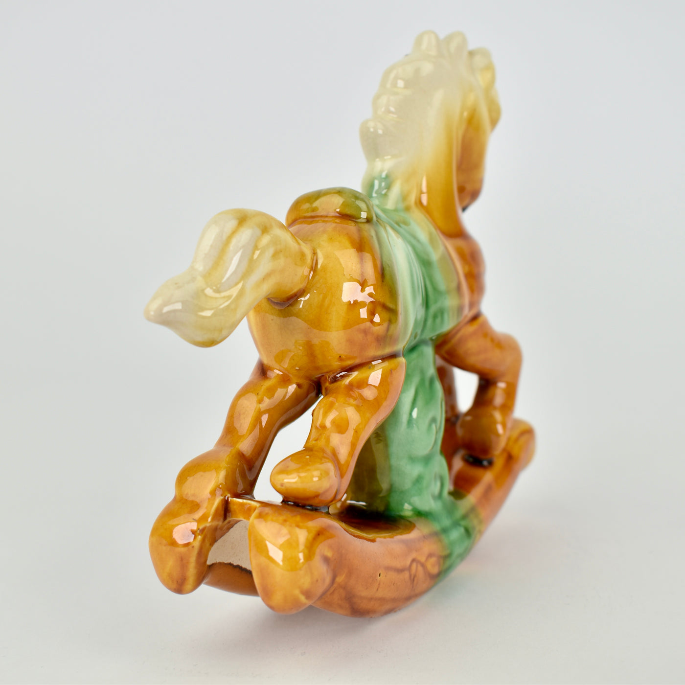 Vintage Tang Dynasty Style Rocking Horse Figurine