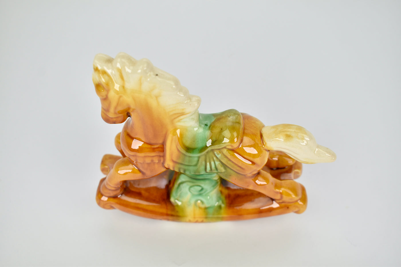 Vintage Tang Dynasty Style Rocking Horse Figurine