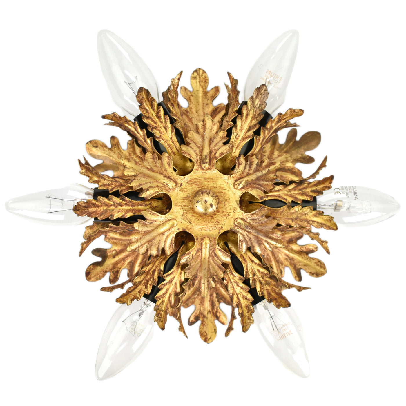Mid Century Palm Leaf Flush Mount