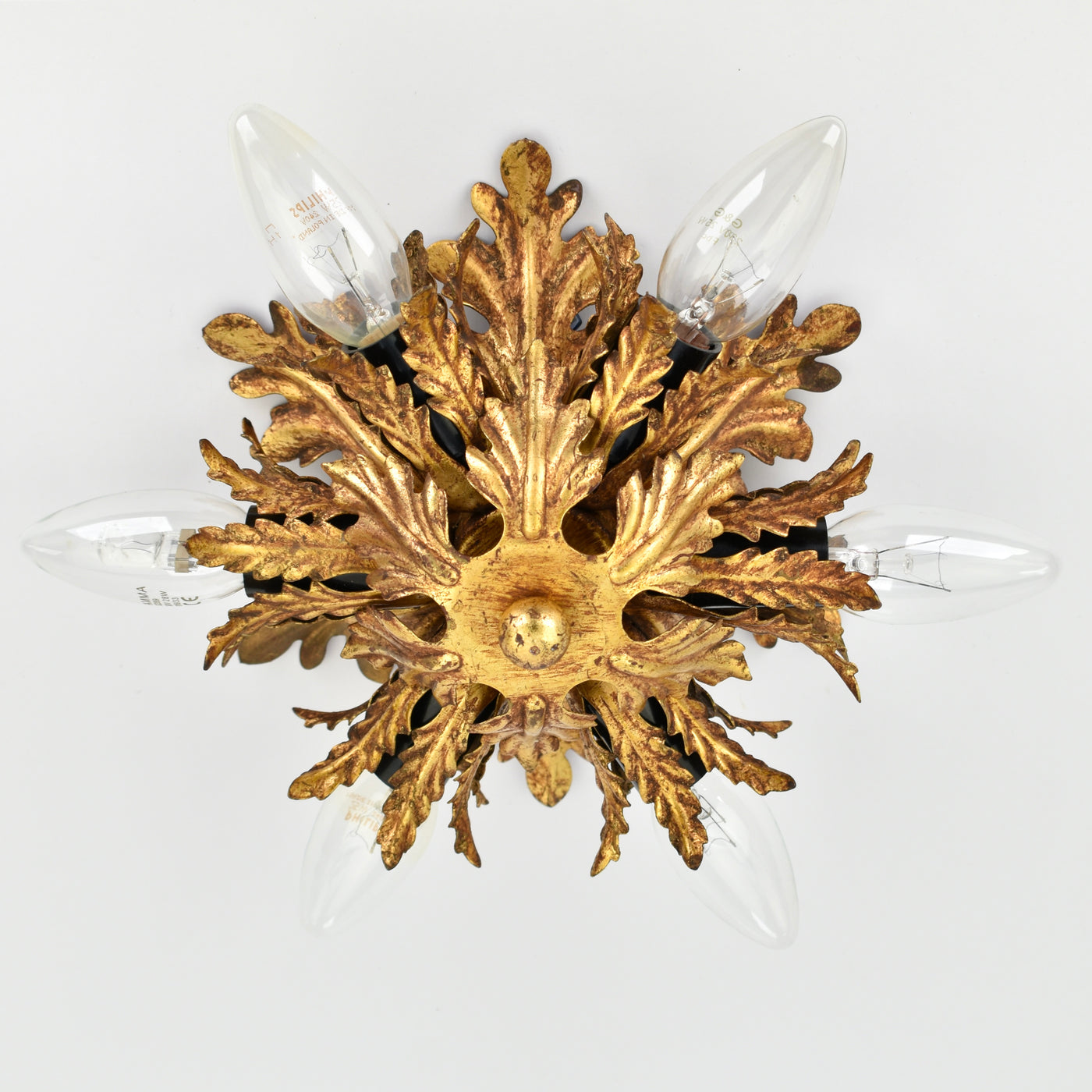 Mid Century Palm Leaf Flush Mount