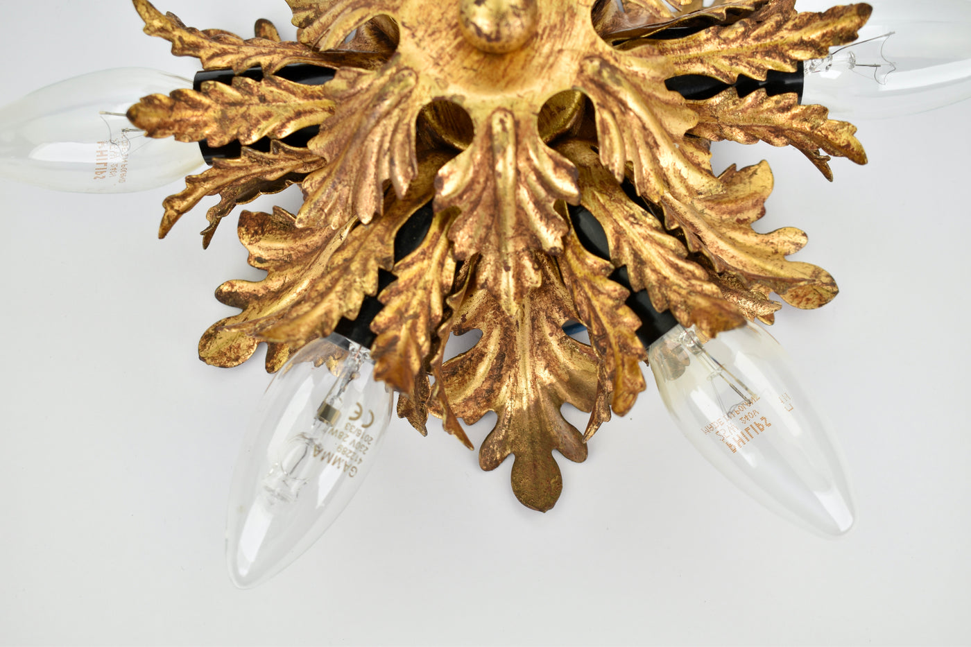 Mid Century Palm Leaf Flush Mount