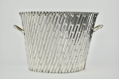 Vintage Silver Plate Bamboo Wine Cooler