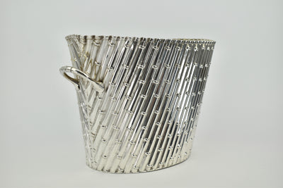 Vintage Silver Plate Bamboo Wine Cooler