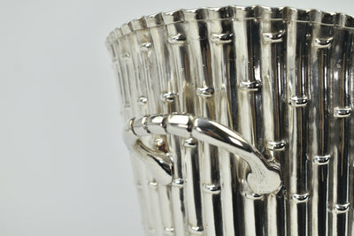 Vintage Silver Plate Bamboo Wine Cooler