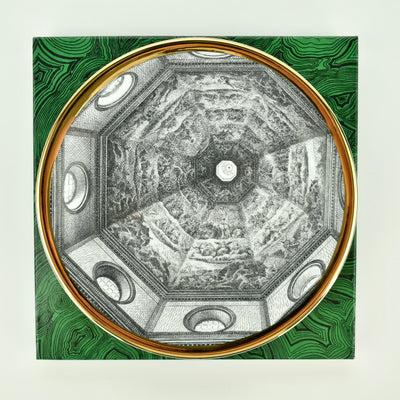 1960s Fornasetti Porcelain Plate Cupole d' Italia