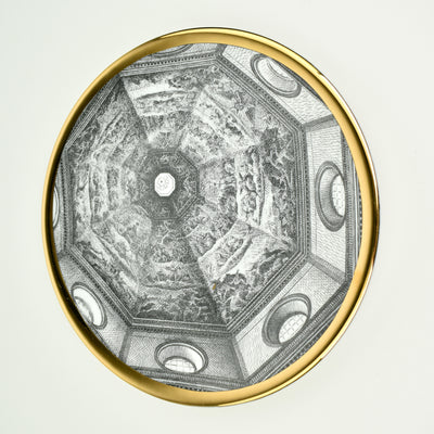 1960s Fornasetti Porcelain Plate Cupole d' Italia