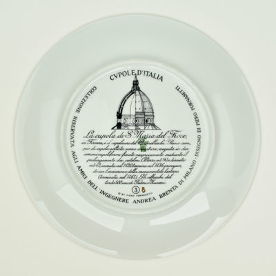 1960s Fornasetti Porcelain Plate Cupole d' Italia
