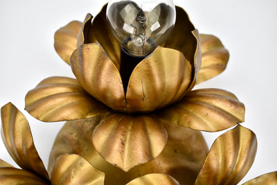 Mid Century Italian Toleware Flush Mount, 1960s