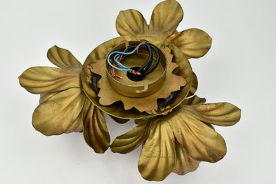 Mid Century Italian Toleware Flush Mount, 1960s