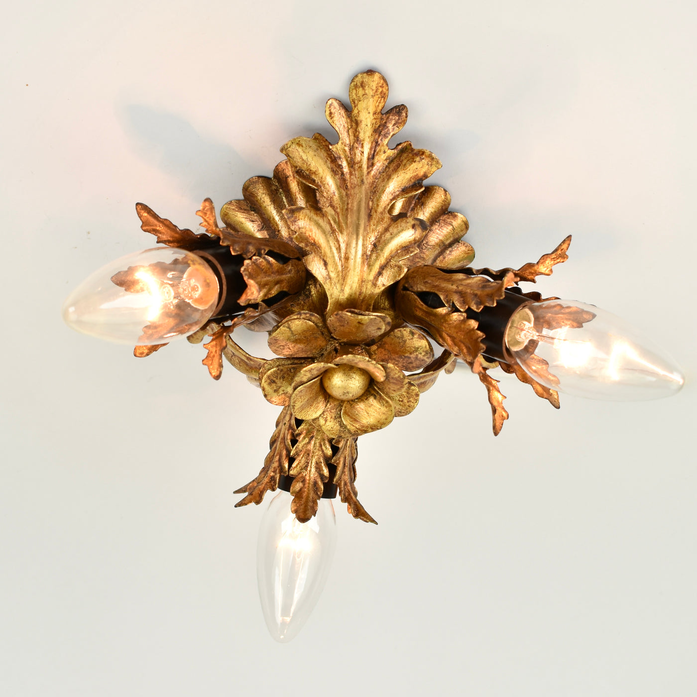 Mid Century Banci Firenze Flush Mount Gold