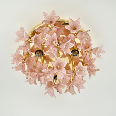 Mid Century Murano Glass Flush Mount, 1970s