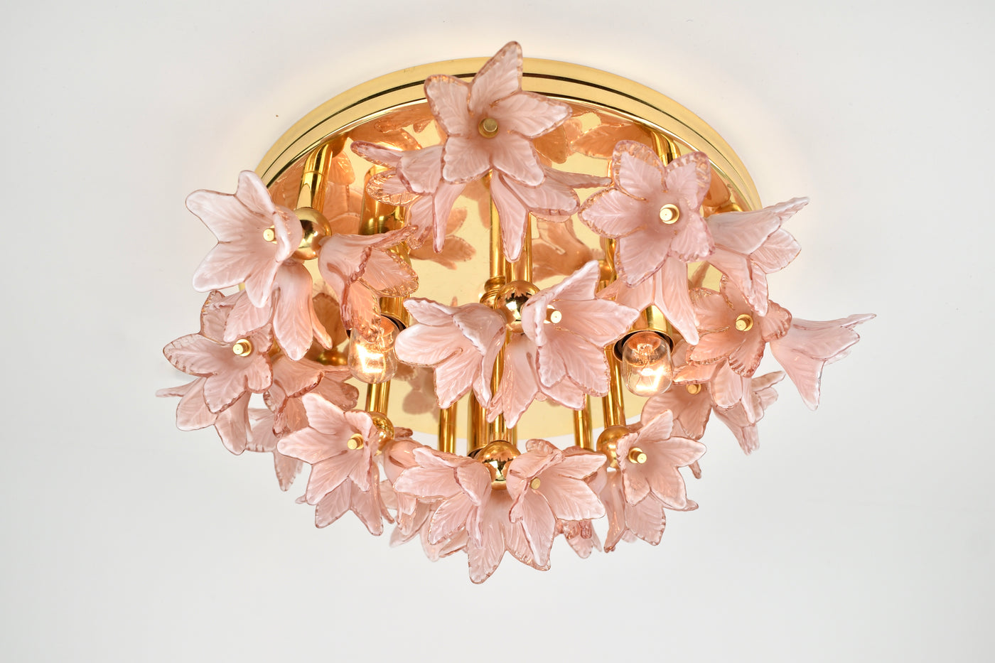 Mid Century Murano Glass Flush Mount, 1970s