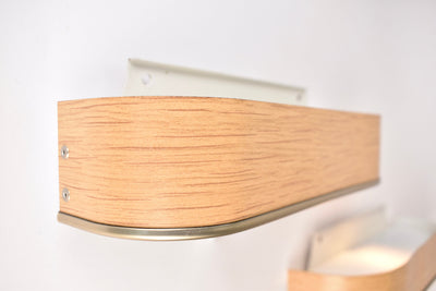 Mid Century Modern Wall Sconces Faux Wood