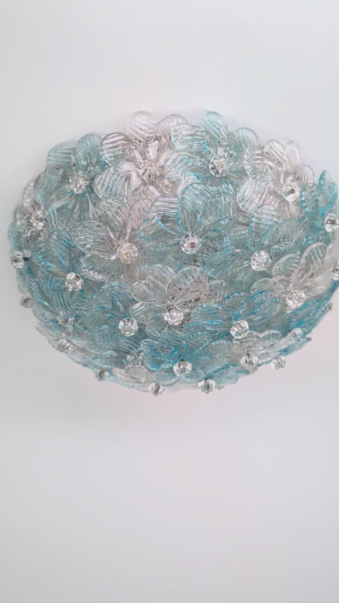 Petite Barovier Toso Flush Mount Murano Glass, 1950s