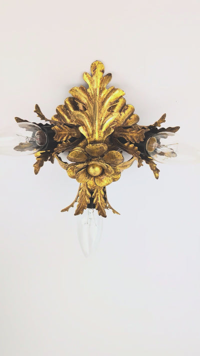 Mid Century Banci Firenze Flush Mount Gold